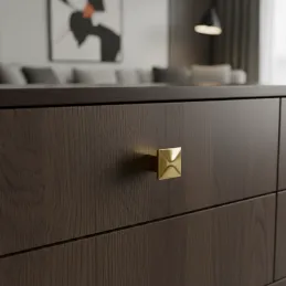 Bouton de meuble AXON / Doré brillant