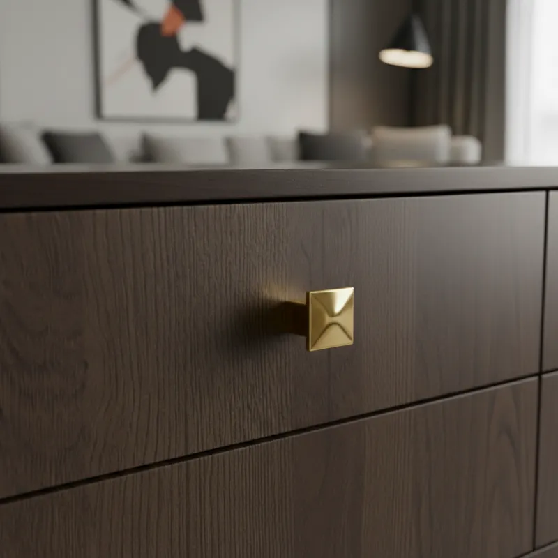 Bouton de meuble AXON / Doré brillant