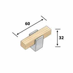 Bouton en bois ALVEA / Chêne verni