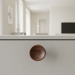 Bouton en bois RENO / Noyer verni