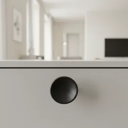 Bouton de meuble en bois RENO / Noir laqué