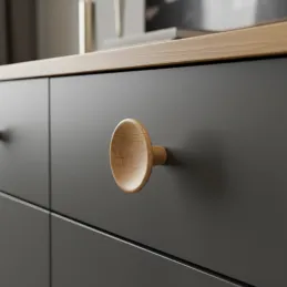 Bouton en bois RENO / Chêne verni