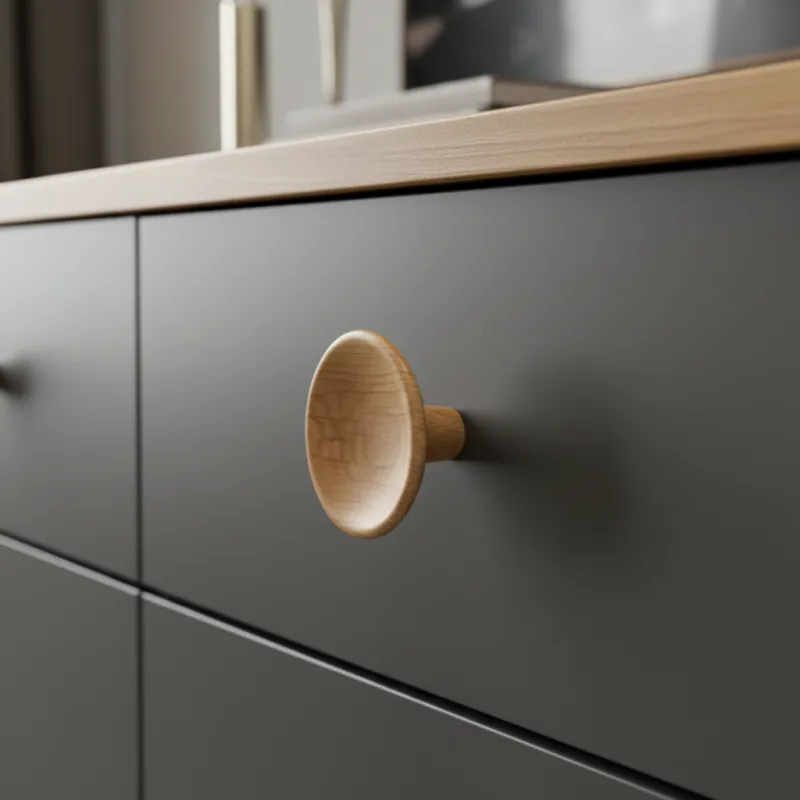 Bouton en bois RENO / Chêne verni