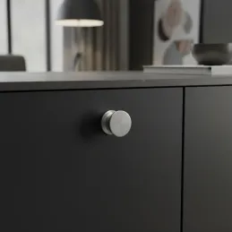 Poignée bouton BALENCIA / Nickel brossé