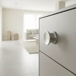 Poignée bouton BALENCIA / Nickel brossé