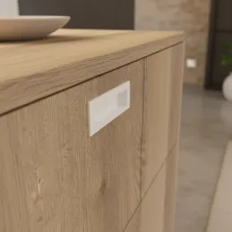 Poignée à encastrer MALI / Blanc mat