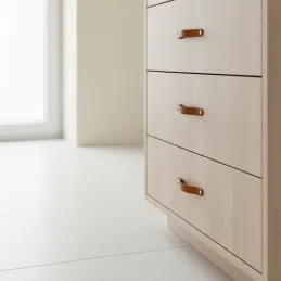 Poignée en cuir DOLCE OVAL / Marron