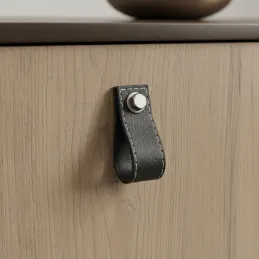 Poignée bouton SAMSONITE / Cuir noir