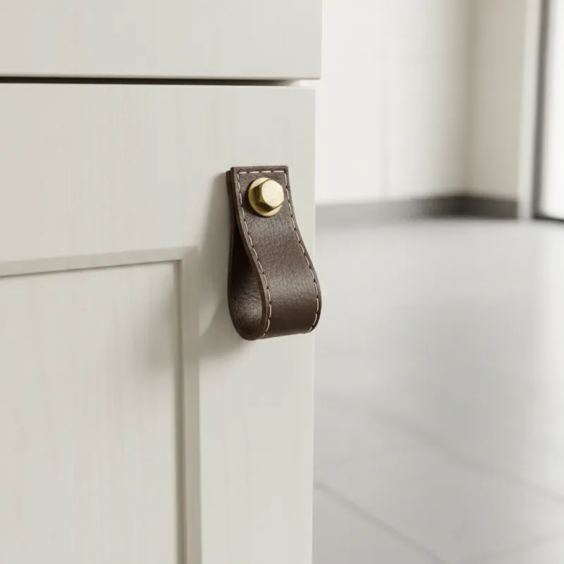 Poignée bouton SAMSONITE / Cuir marron