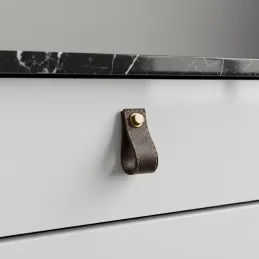Poignée bouton SAMSONITE / Cuir marron