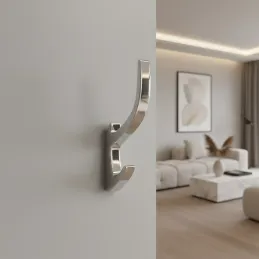 Patère KOS / Chrome brillant