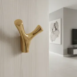 Patère YPSILON / Doré brillant
