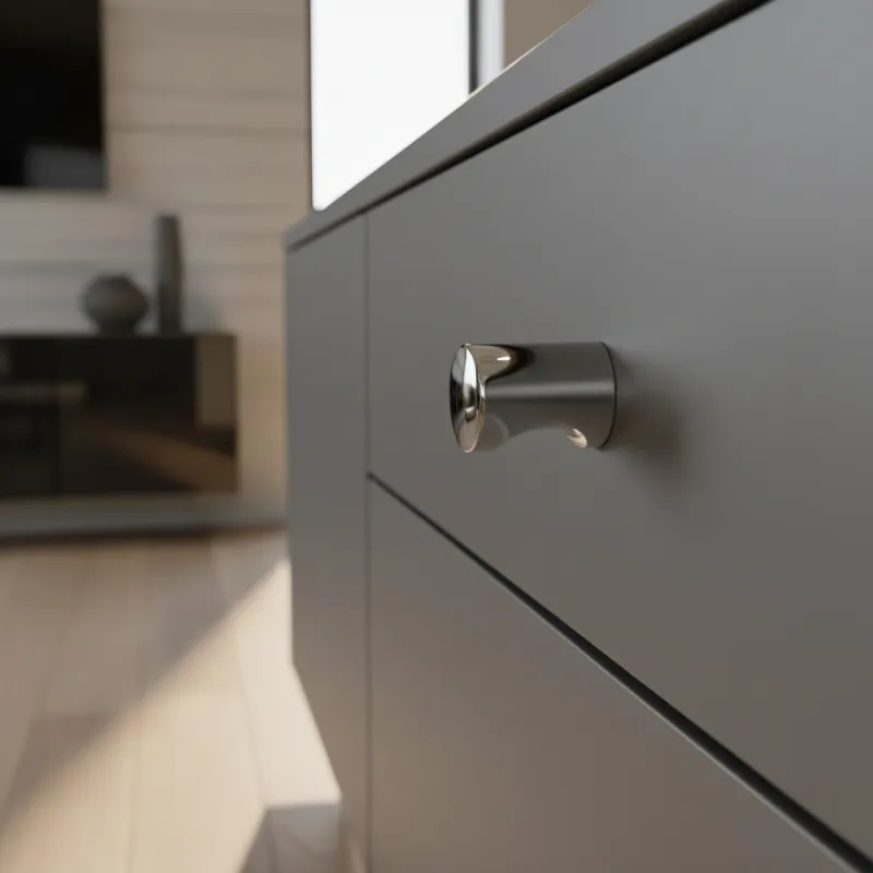 Bouton LIVIA / Chrome brillant