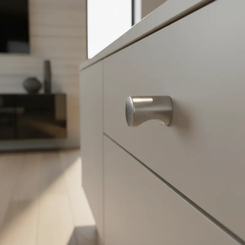 Bouton LIVIA / Nickel brossé