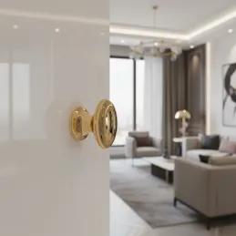 Bouton de meuble en plastique MARISA / Doré brillant