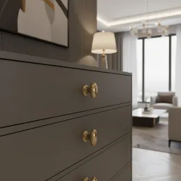 Bouton de meuble en plastique MARISA / Doré brillant