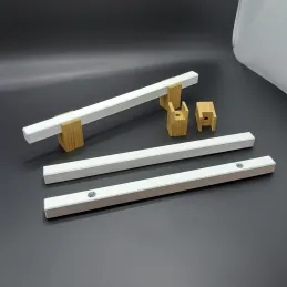 Poignée de meuble en bois LEO / Blanc – chêne naturel