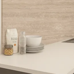 Crédence pour plan de travail EGGER Travertin Tivoli beige / F292