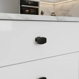 Poignée bouton AMADORA / Noir mat