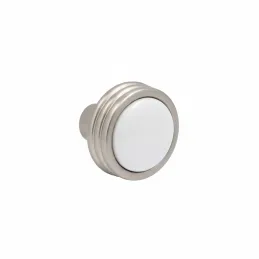 Poignée bouton en céramique FARO / Nickel brossé