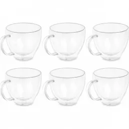 Set de 6 verres thermiques à café VIVALTO 140 ml / Transparent
