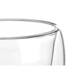 Lot de 6 verres thermiques pour café et boissons VIVALTO, 246 ml / Transparente