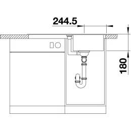 Évier en grès Blanco FAVUM 45 S / Café
