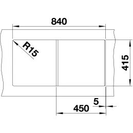 Évier en grès Blanco FAVUM 45 S / Café