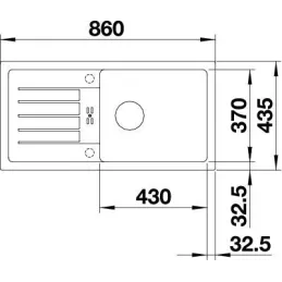 Évier en grès Blanco FAVUM XL 6 S / Anthracite