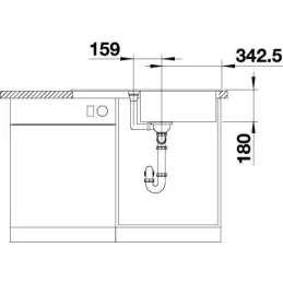 Évier en céramique Blanco FAVUM XL 6 S / Blanc soft