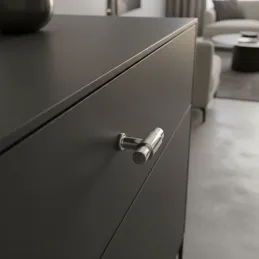 Poignée bouton TINA DUO / Nickel brillant