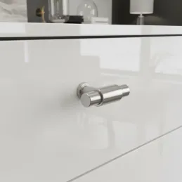Poignée bouton TINA DUO / Nickel brillant