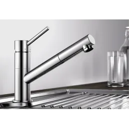 Robinet BLANCO KANO-S avec douchette / Chrome brillant