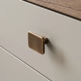 Poignée bouton SIMPS / Laiton brossé