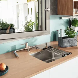 Robinet sous-fenêtre Blanco LANORA F / Acier inoxydable poli