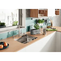 Robinet sous-fenêtre Blanco LANORA F / Acier inoxydable poli