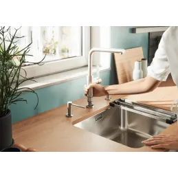 Robinet sous-fenêtre Blanco LANORA F / Acier inoxydable poli
