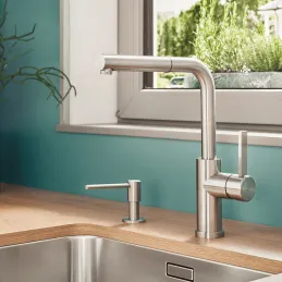 Mitigeur d’évier Blanco LANORA S-F avec douchette / Inox poli