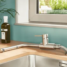 Mitigeur d’évier Blanco LANORA S-F avec douchette / Inox poli