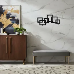 Patère murale design QUADRO / Noir mat