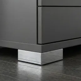 Pied en plastique 20 mm 60x60 / Chrome brillant