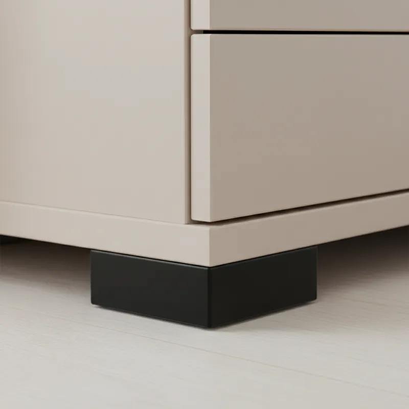 Pied en plastique 20 mm 60x60 / Noir mat