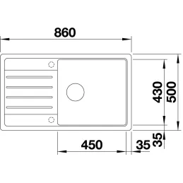 Évier en grès Blanco LEGRA XL 6 S / Blanc