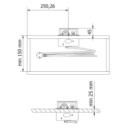 Prise électrique escamotable BOX MINI 1x230V + 2xUSB A+C / Blanc