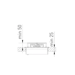 Prise électrique escamotable 2x230V + recharge USB A-C + RJ45 + HDMI / Blanche