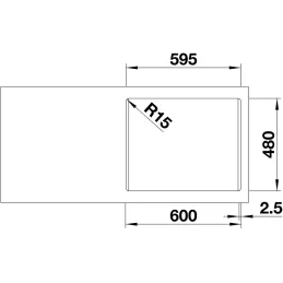 Évier en acier inoxydable Blanco LEMIS 6-IF