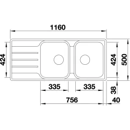 Évier en inox Blanco LEMIS 8 S-IF