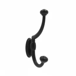 Patère rustique PLUTO / Noir mat
