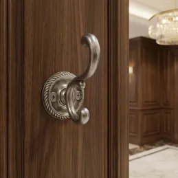 Porte-manteau rustique GALILEO / Argent vieilli
