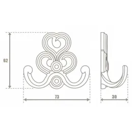 Patère rustique STRADIUS MINI / Argent vieilli